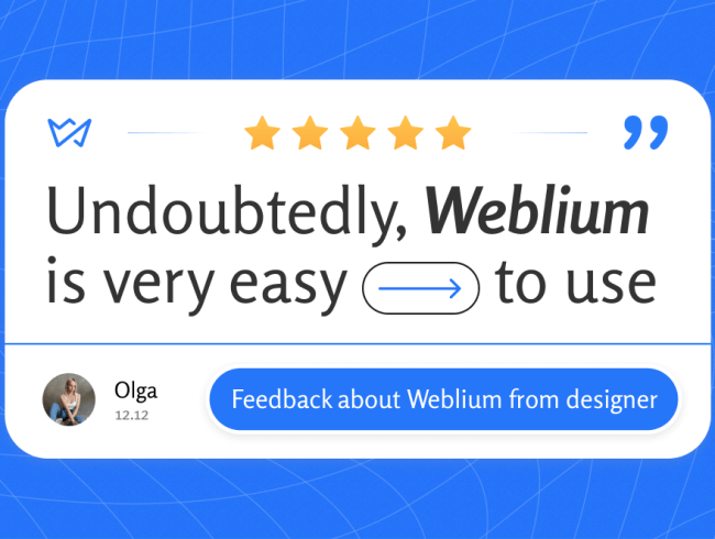 Feedback About Weblium From Designer Olga