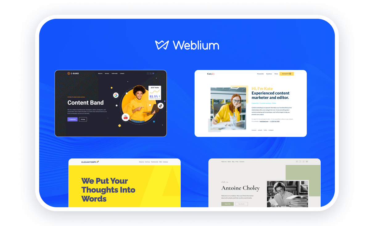 Copywriter Portfolio Examples: 10 Best Examples - Weblium Blog