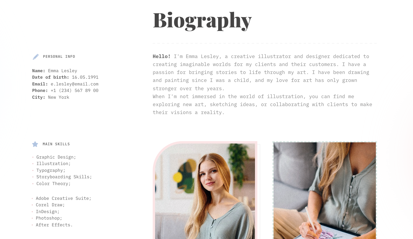 About Me Page Design Ideas Infoupdate About Me Page Design Ideas Infoupdate