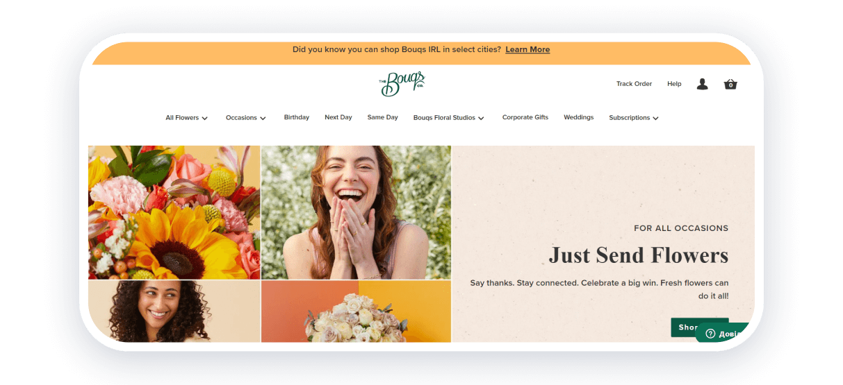 bouqs best florist websites