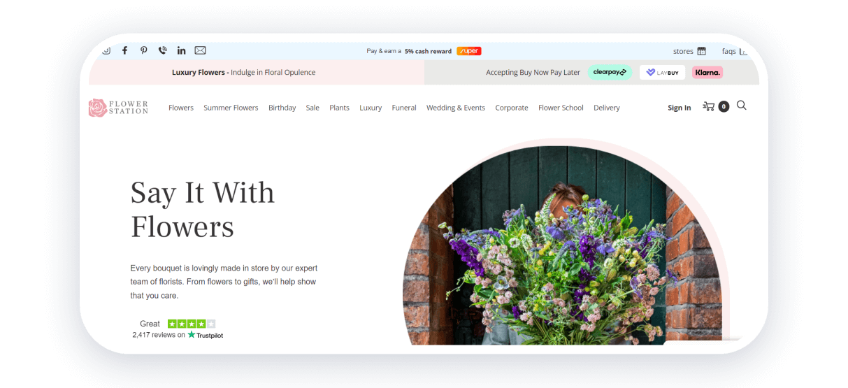 flower station best florist websites