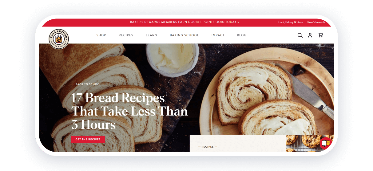 king arthur best bakery websites
