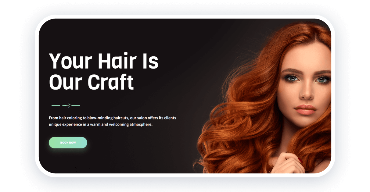 hair salon website examples