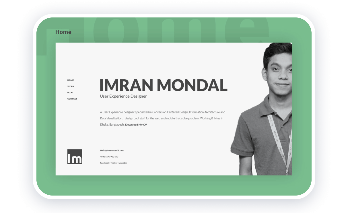 personal branding website