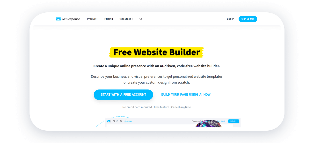 getresponse best ai website builders