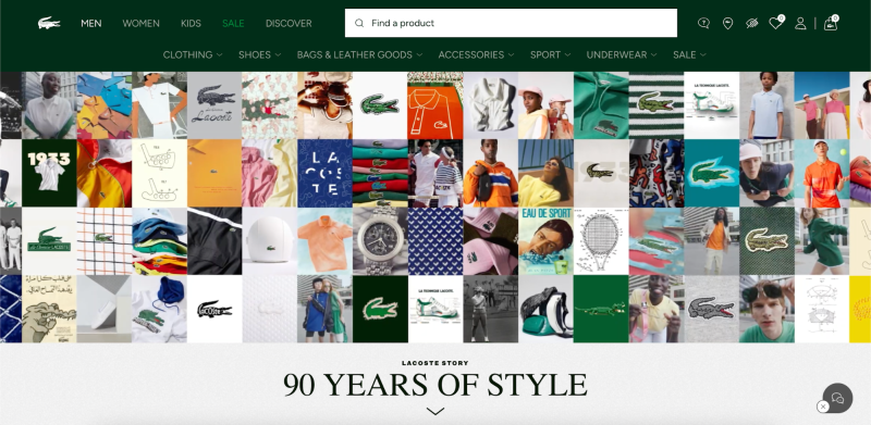 lacoste best home page