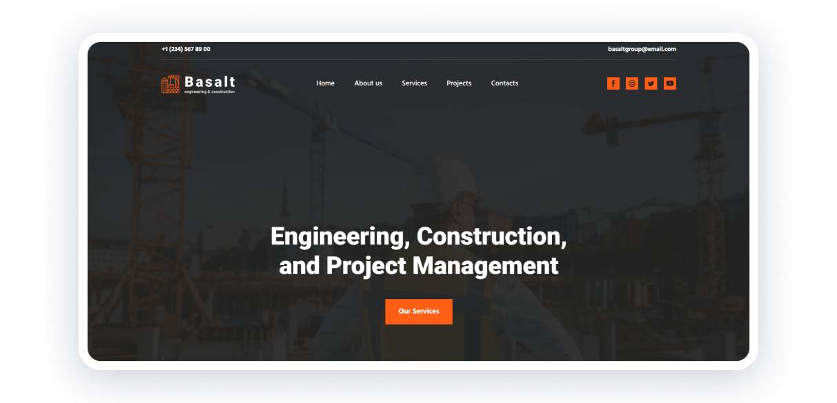 engineering company website design