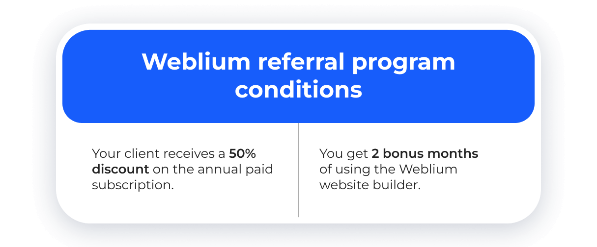  Weblium referral program