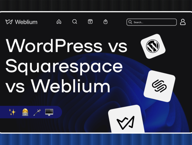 WordPress vs. Squarespace vs Weblium: Comparison in 2024