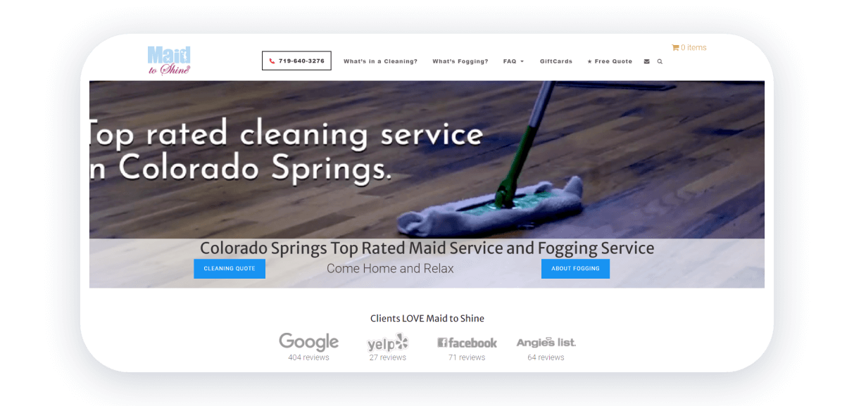 maid to shine best cleaning websites