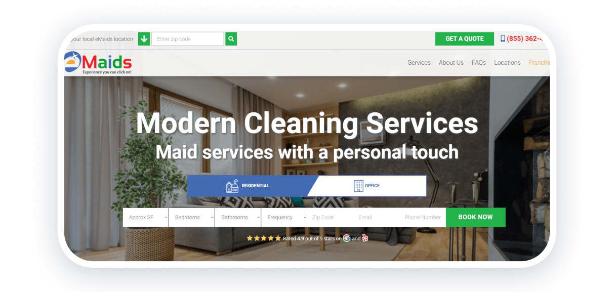 emaids best cleaning websites