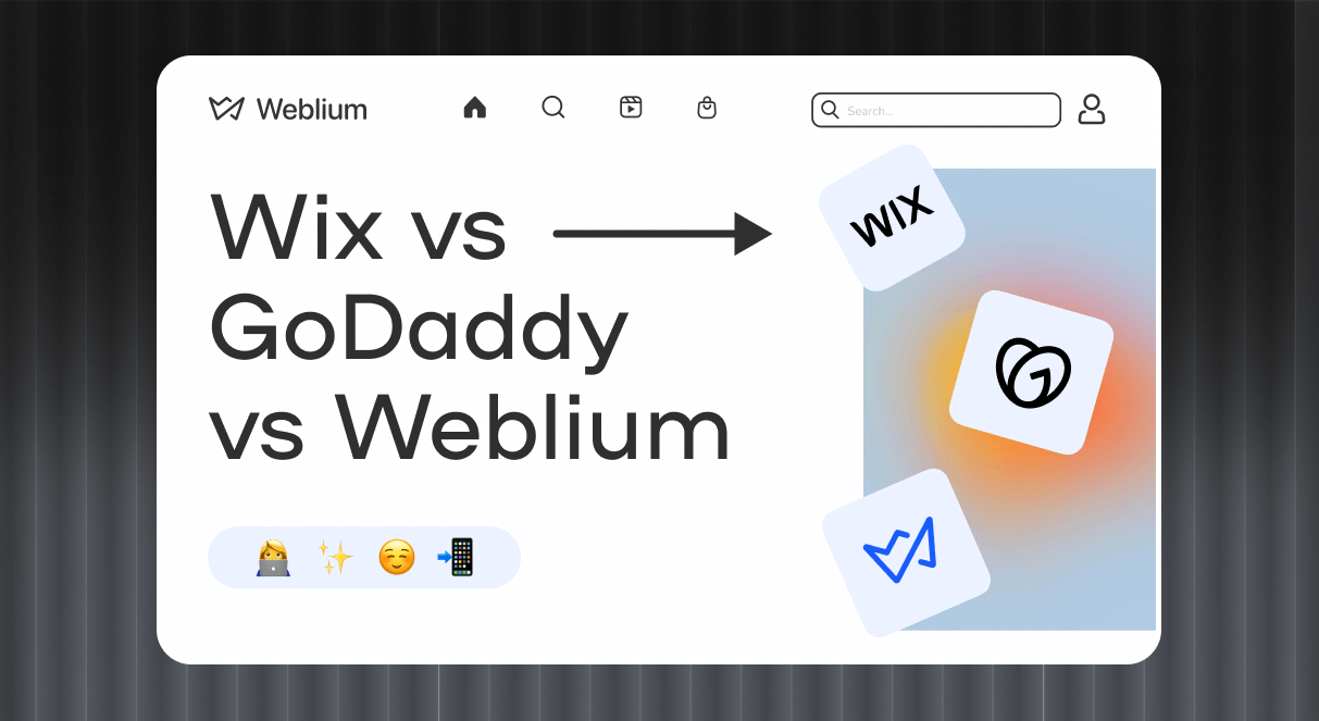 Wix vs GoDaddy vs Weblium: Comparison in 2024