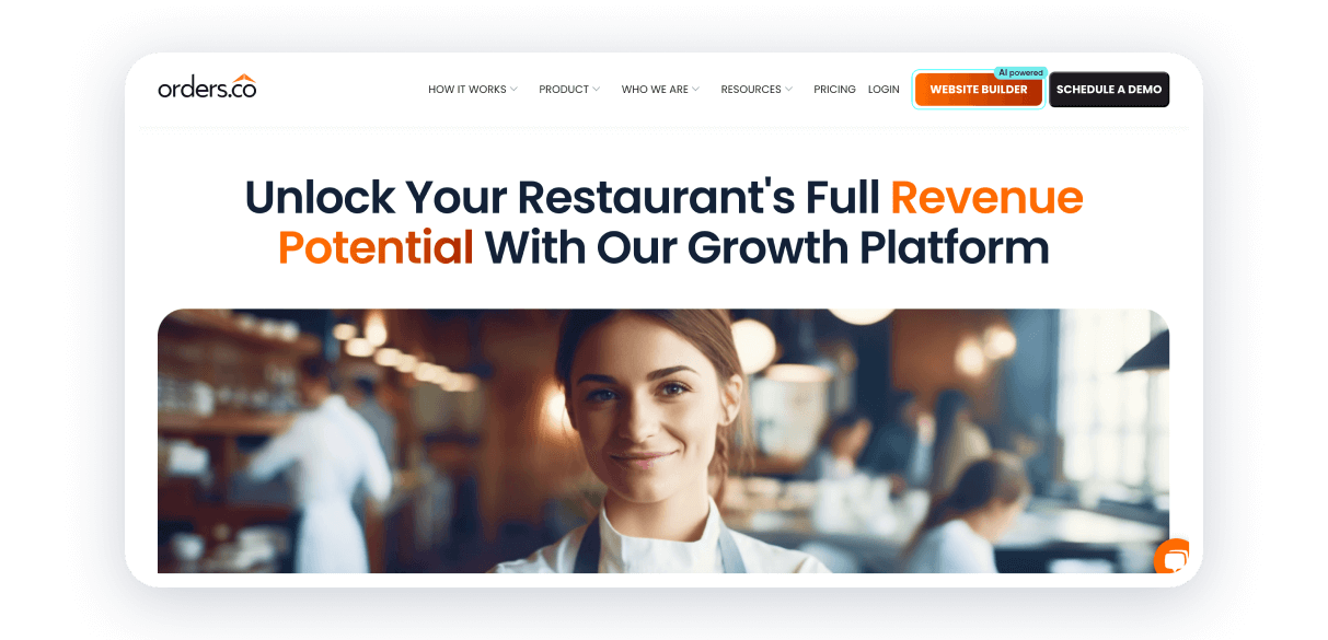 Restaurant Website Builder Orders.co