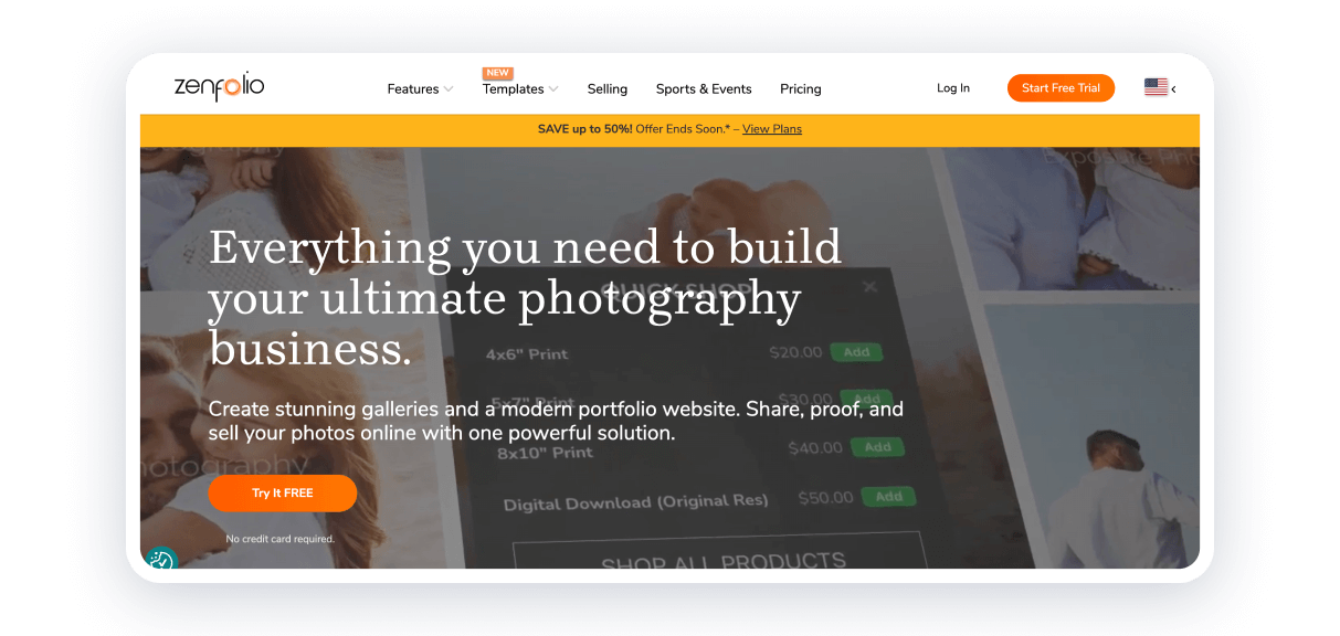 Builder for videographers Zenfolio