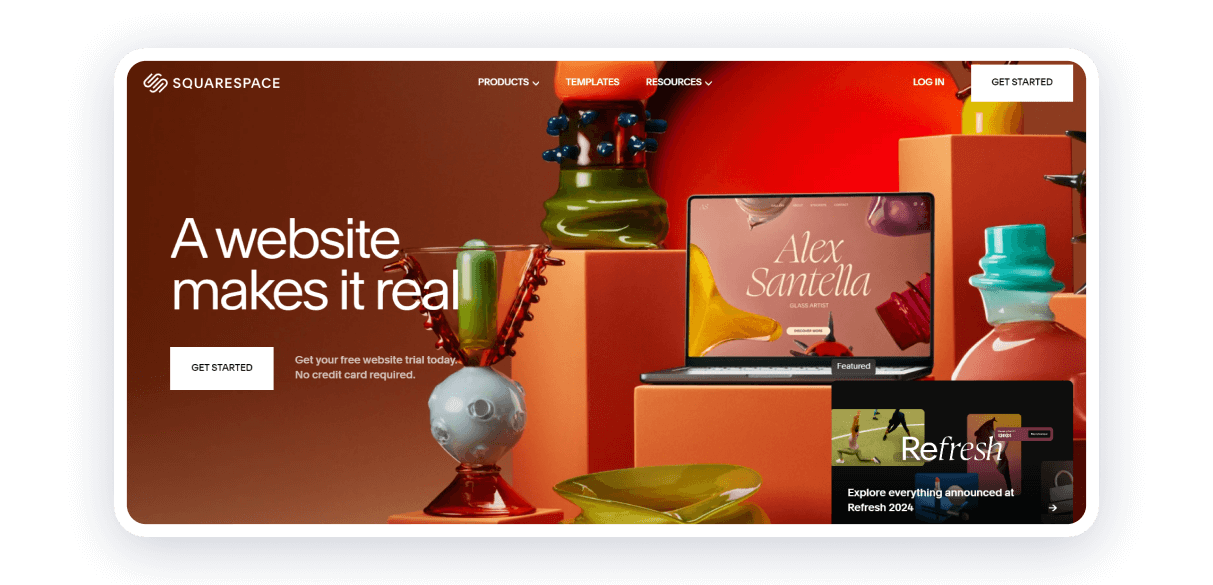 nonprofit website builder Squarespace