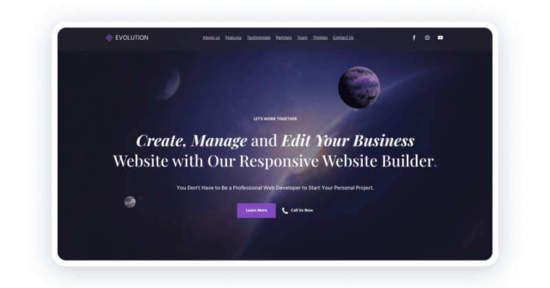 Saas service: creative website idea