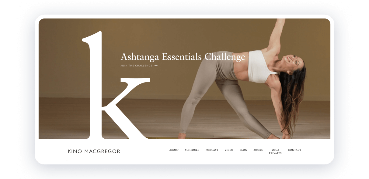 yoga teacher website