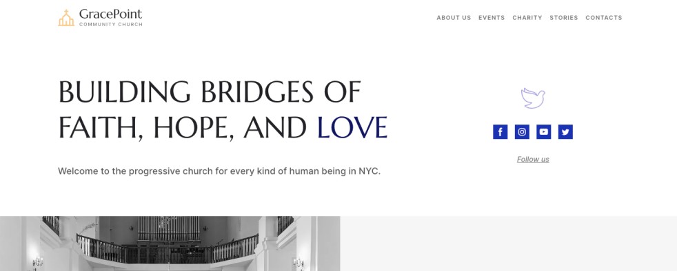 small church website template