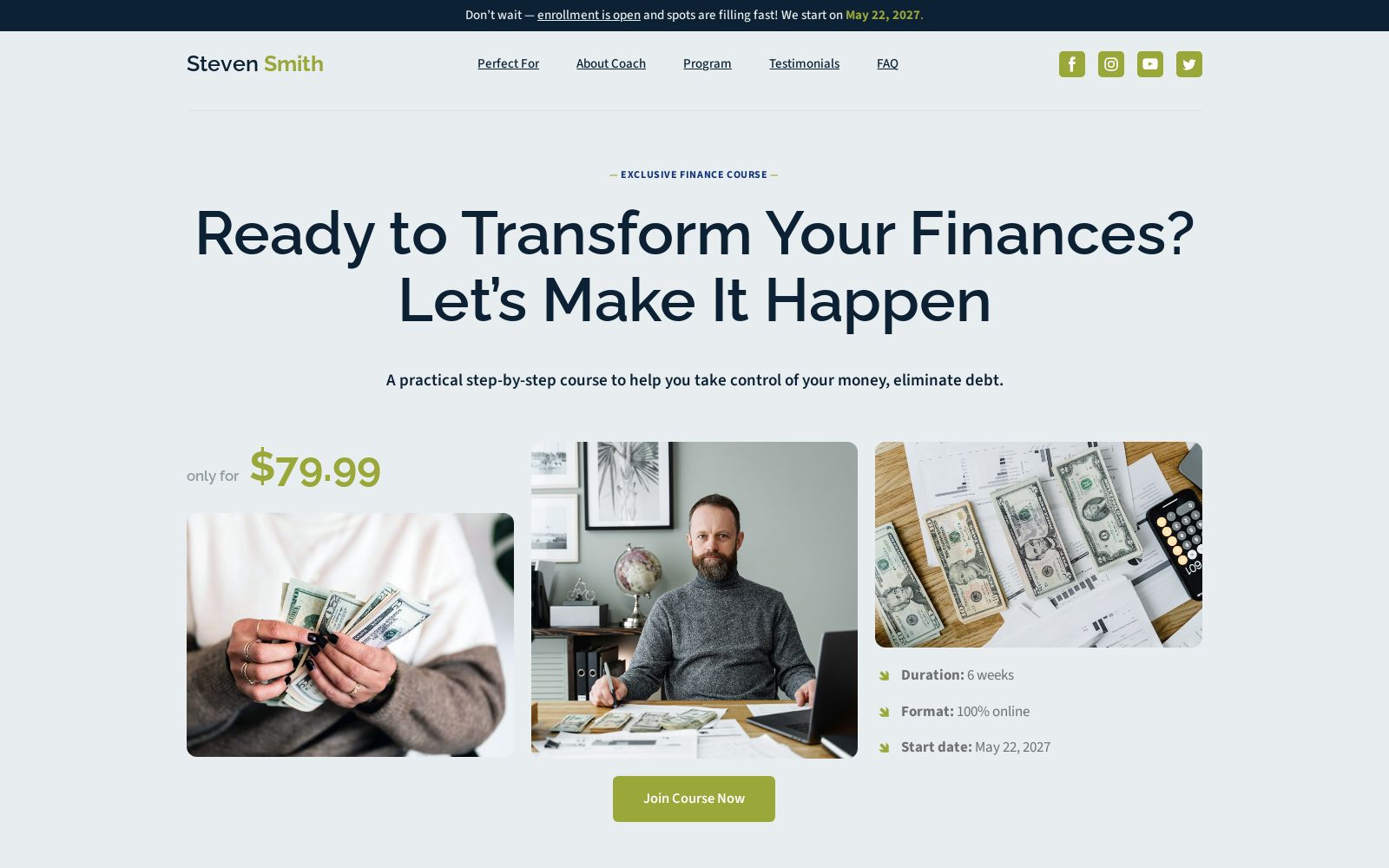 financial advisor website example