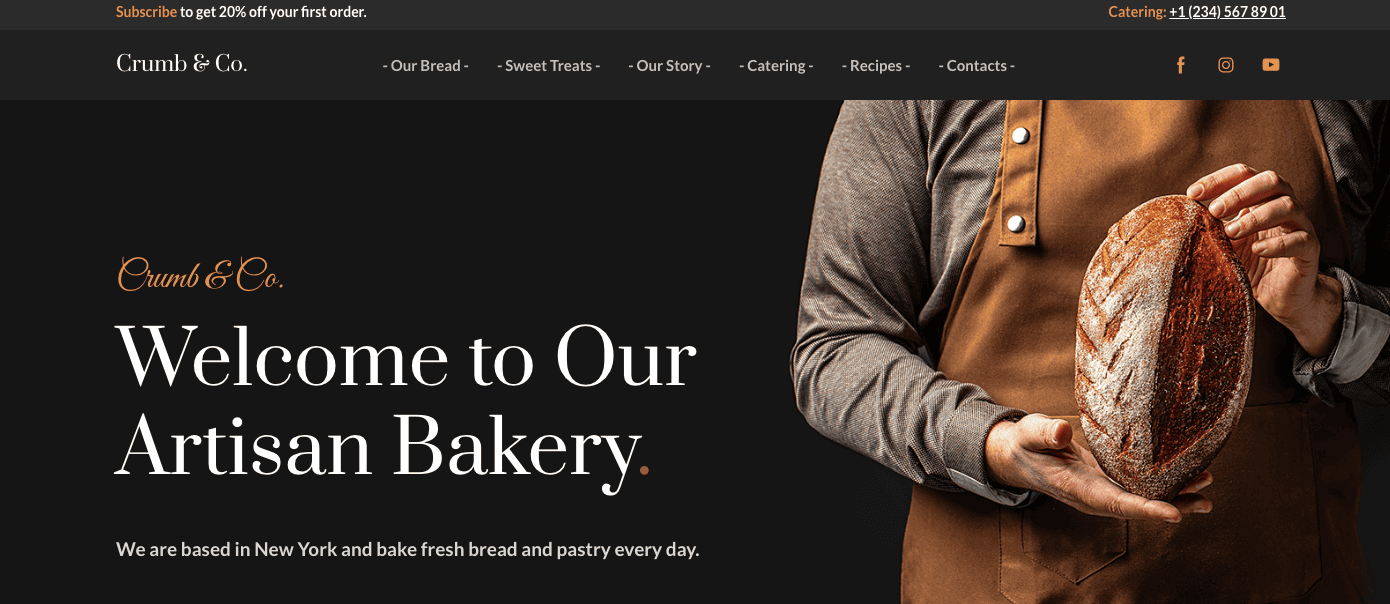 Bakery Website Template 
