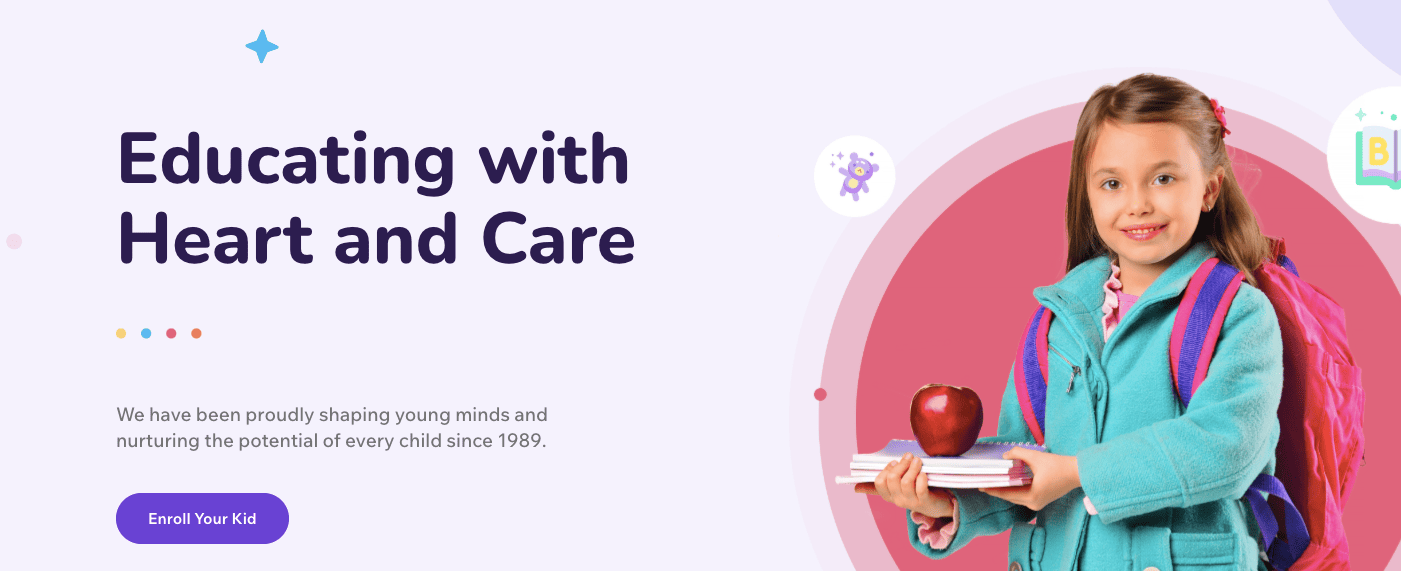 Education Center Website Template Example