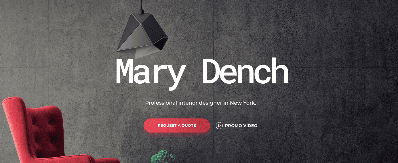 Interior Design Portfolio Website Template