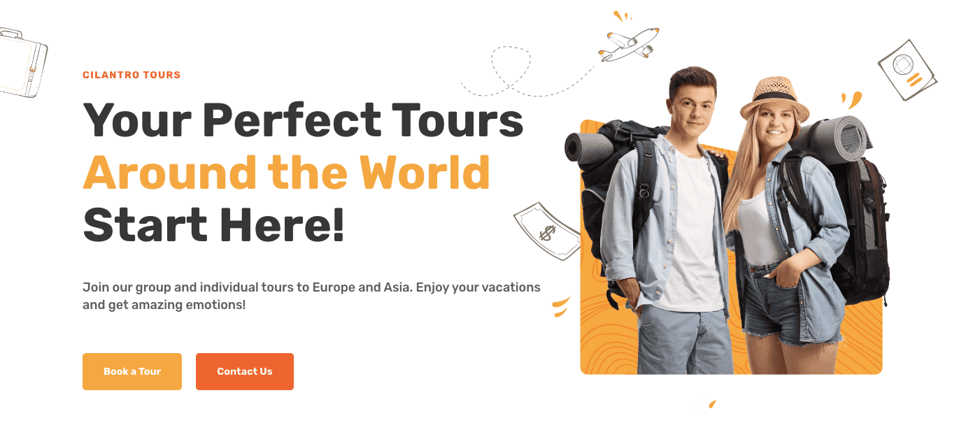 Travel Agency Website Template Example