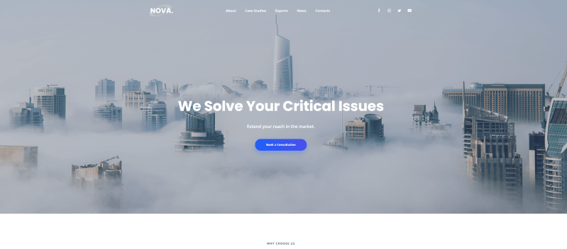 Consulting website template Weblium