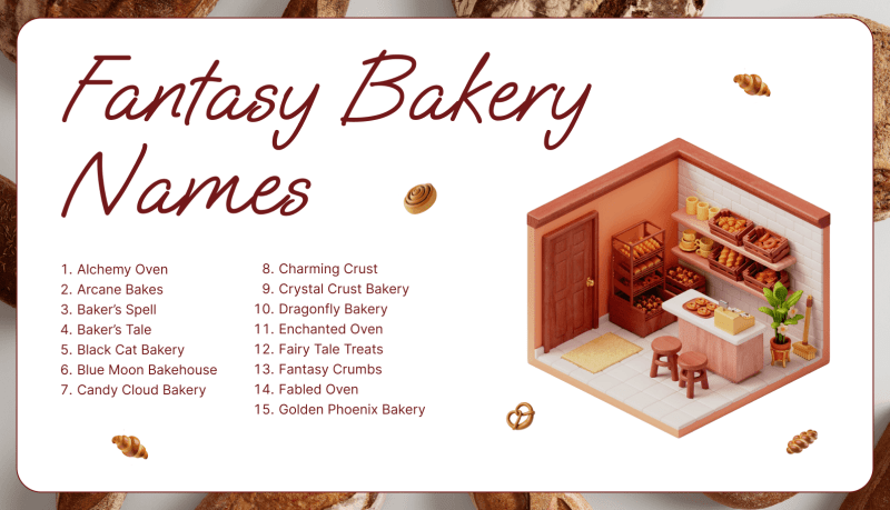 fantasy bakery name ideas