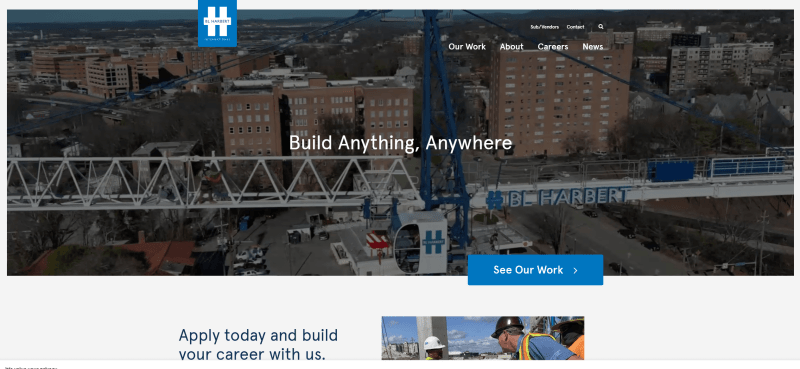 BL Harbert - construction website inspiration