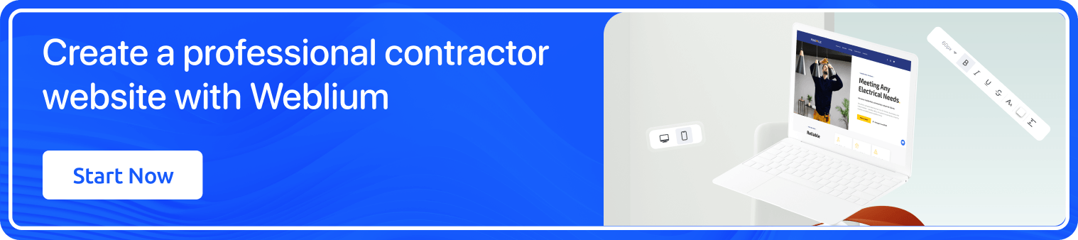 Create a contractor website