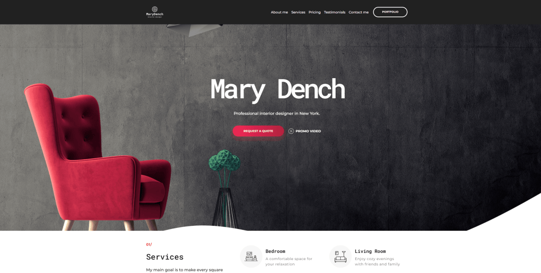 20 Professional Interior Design Portfolio Examples - Weblium Blog
