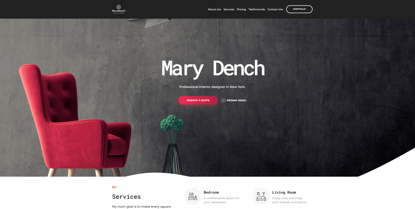 20 Professional Interior Design Portfolio Examples - Weblium Blog