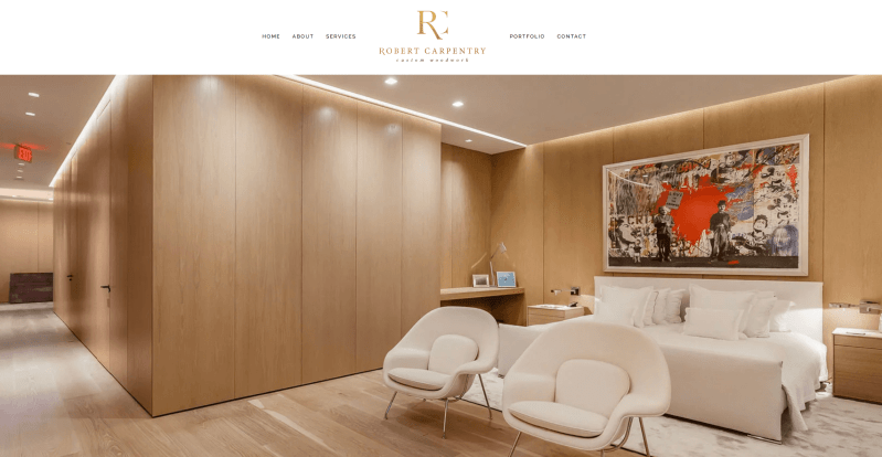 Robert Carpentry - contractor website example