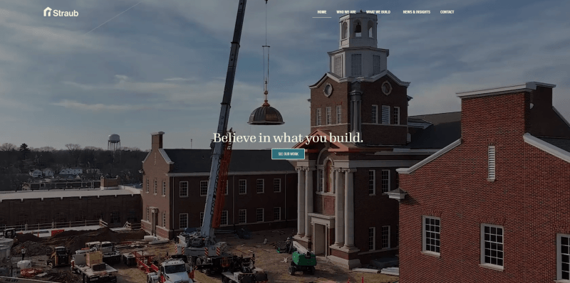 Straub - painting contractor website design