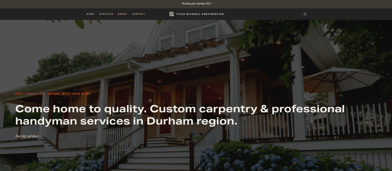 Tyler Mitchell - website design for construction companies