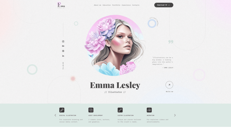 Worker website template Weblium