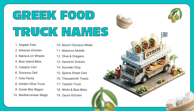 Greek food truck names Weblium