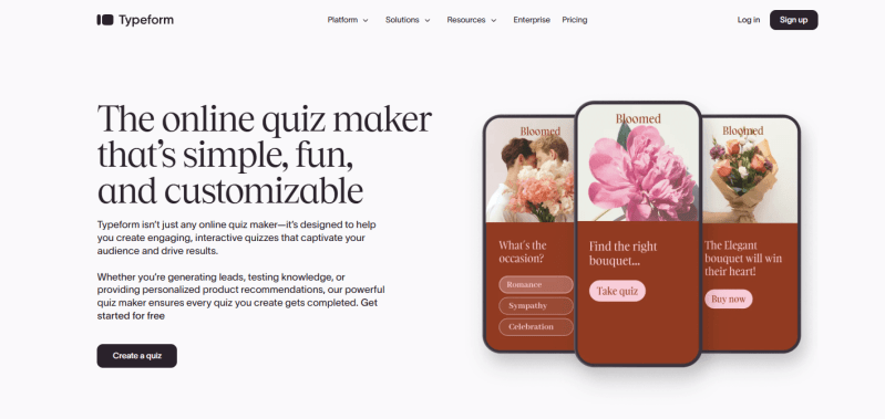 Typeform Quizzes