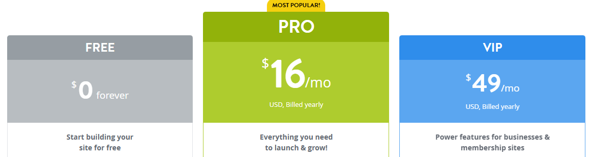 Strikingly pricing