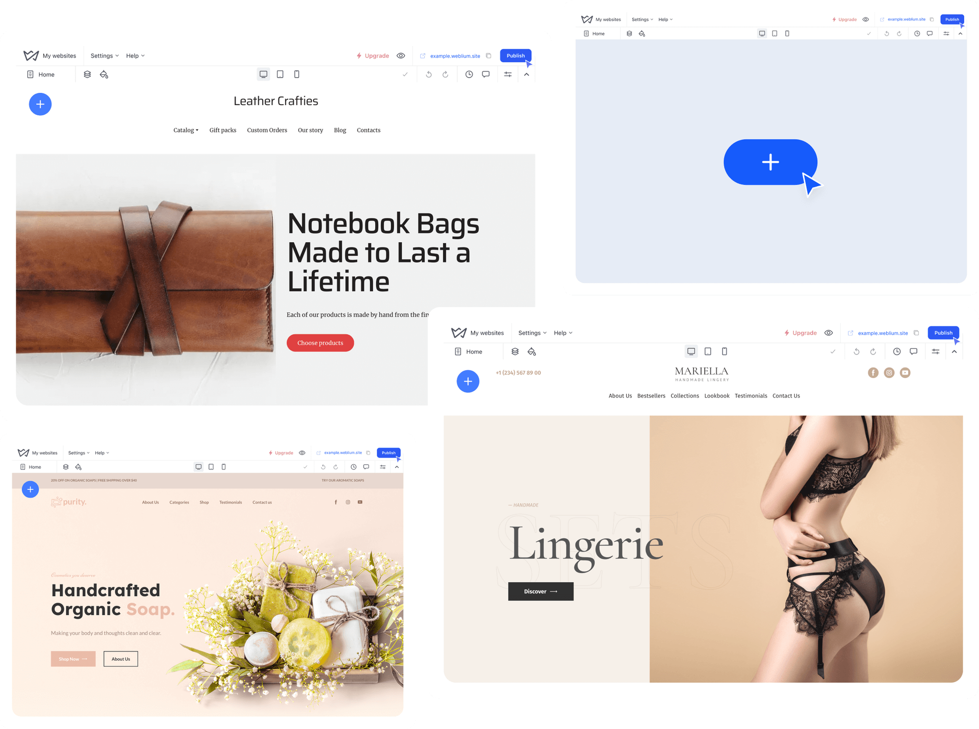 Free Craft Website Builder | Weblium