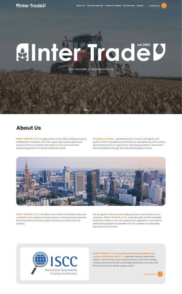 Inter Trade website preview