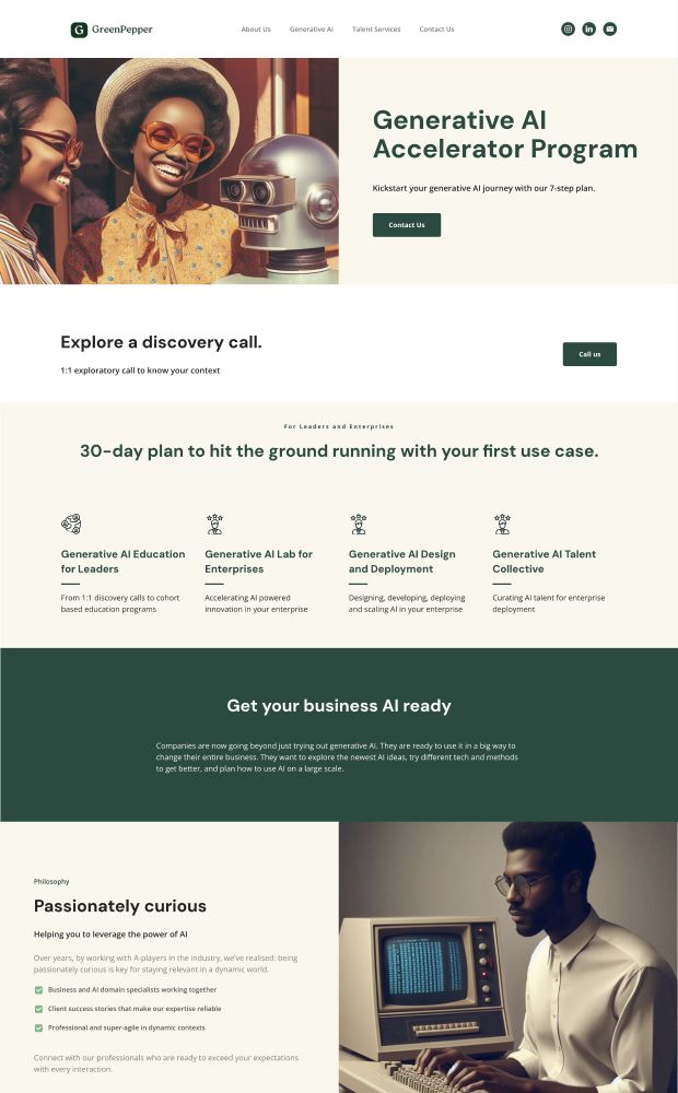 Green Pepper website preview