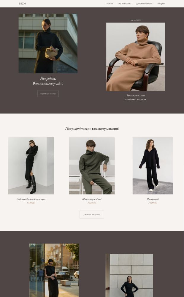 BEZH website preview