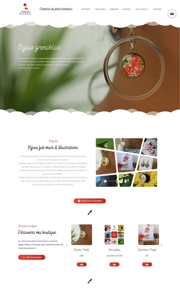 Mademoiselle Poppy website preview