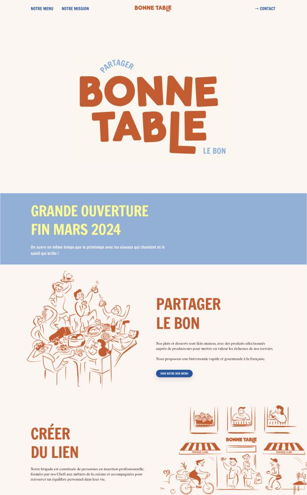 Bonne Table website preview